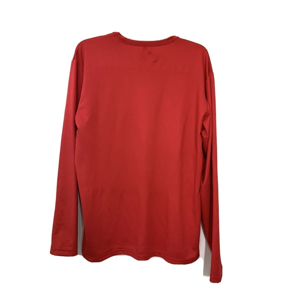 A4 Shirt Mens Medium Red T-Shirt Graphic Tee Cleveland To the Core Baseball L/S